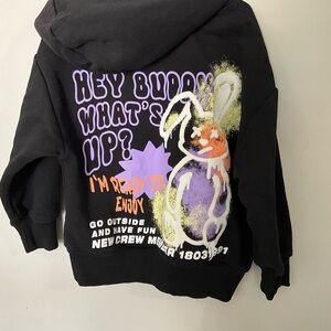Kids Graphic Hoodie - Black